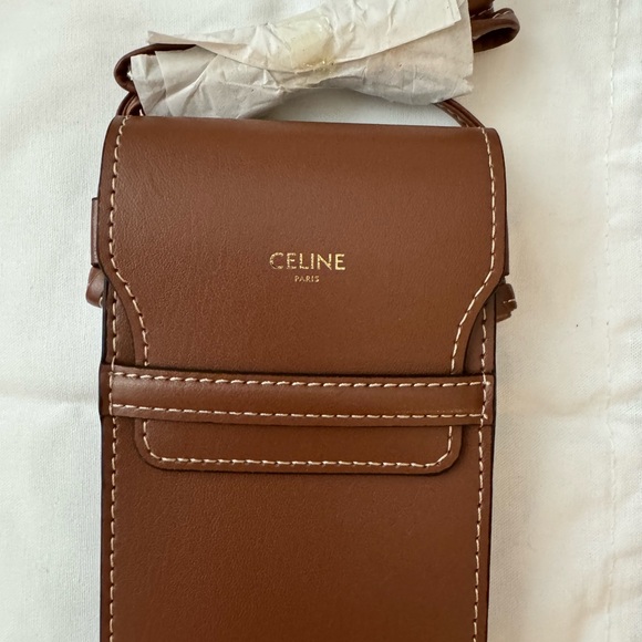 NEW 100% Authentic Celine Sunglasses pouch in brown leather - Picture 7 of 7